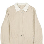 C&A Womens Beige & Cream Zip Jacket UK 10 Polyester Blend Plain Casual Outerwear