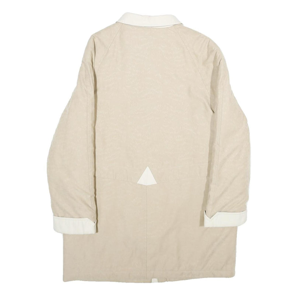 C&A Womens Beige & Cream Zip Jacket UK 10 Polyester Blend Plain Casual Outerwear