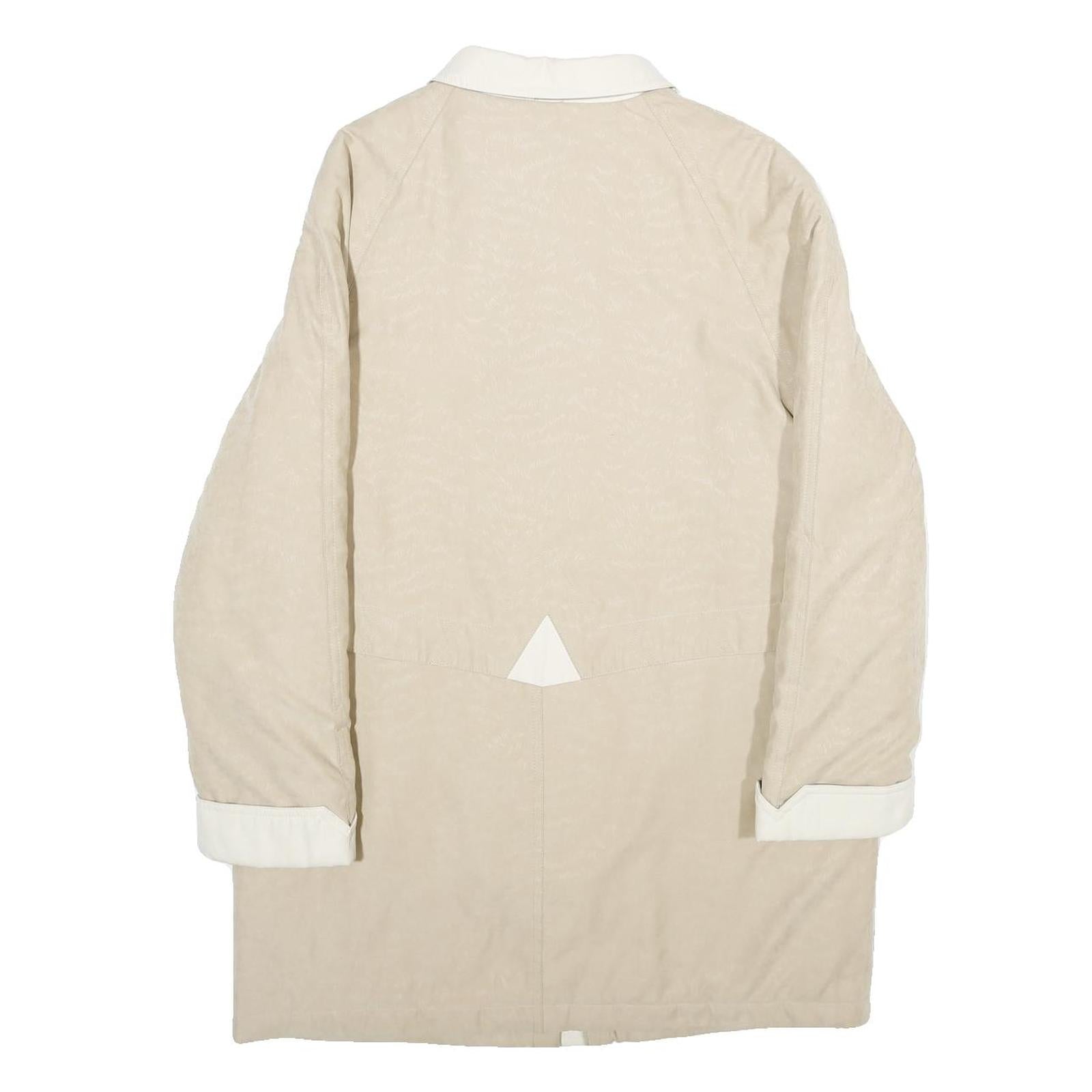 C&A Womens Beige & Cream Zip Jacket UK 10 Polyester Blend Plain Casual Outerwear