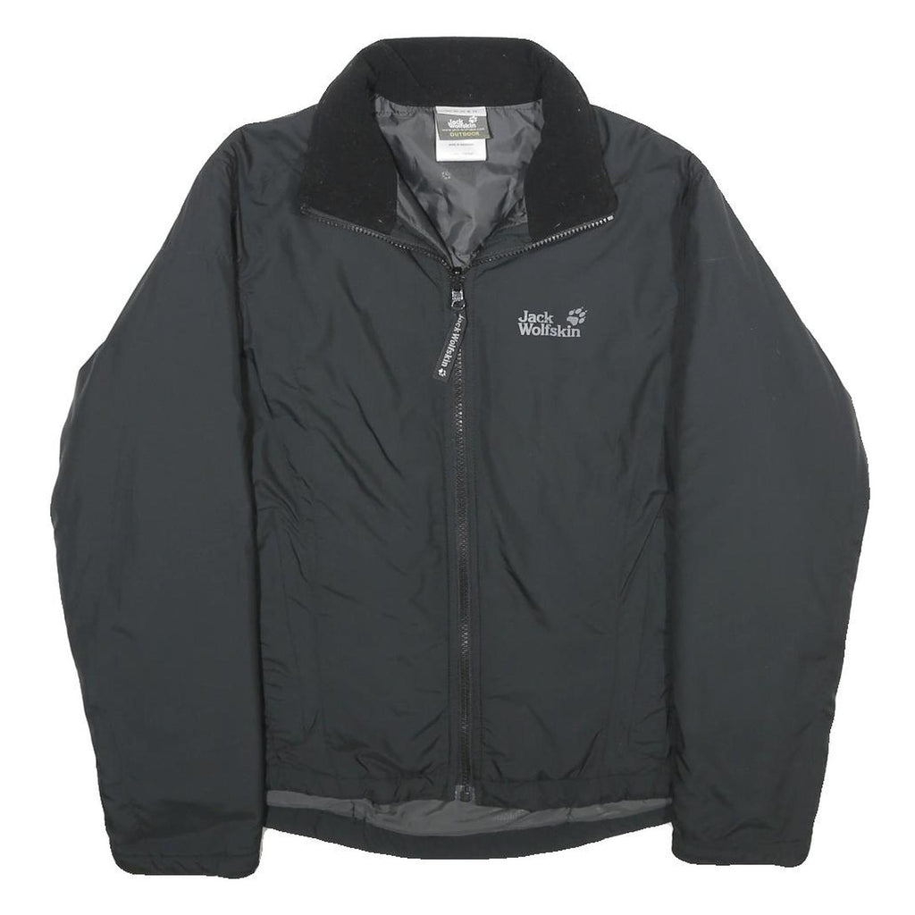JACK WOLFSKIN Womens Black Outdoor Jacket UK 12 Nylon Zip Lightweight Insulated