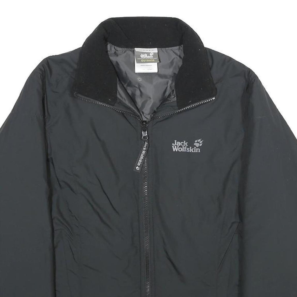 JACK WOLFSKIN Womens Black Outdoor Jacket UK 12 Nylon Zip Lightweight Insulated