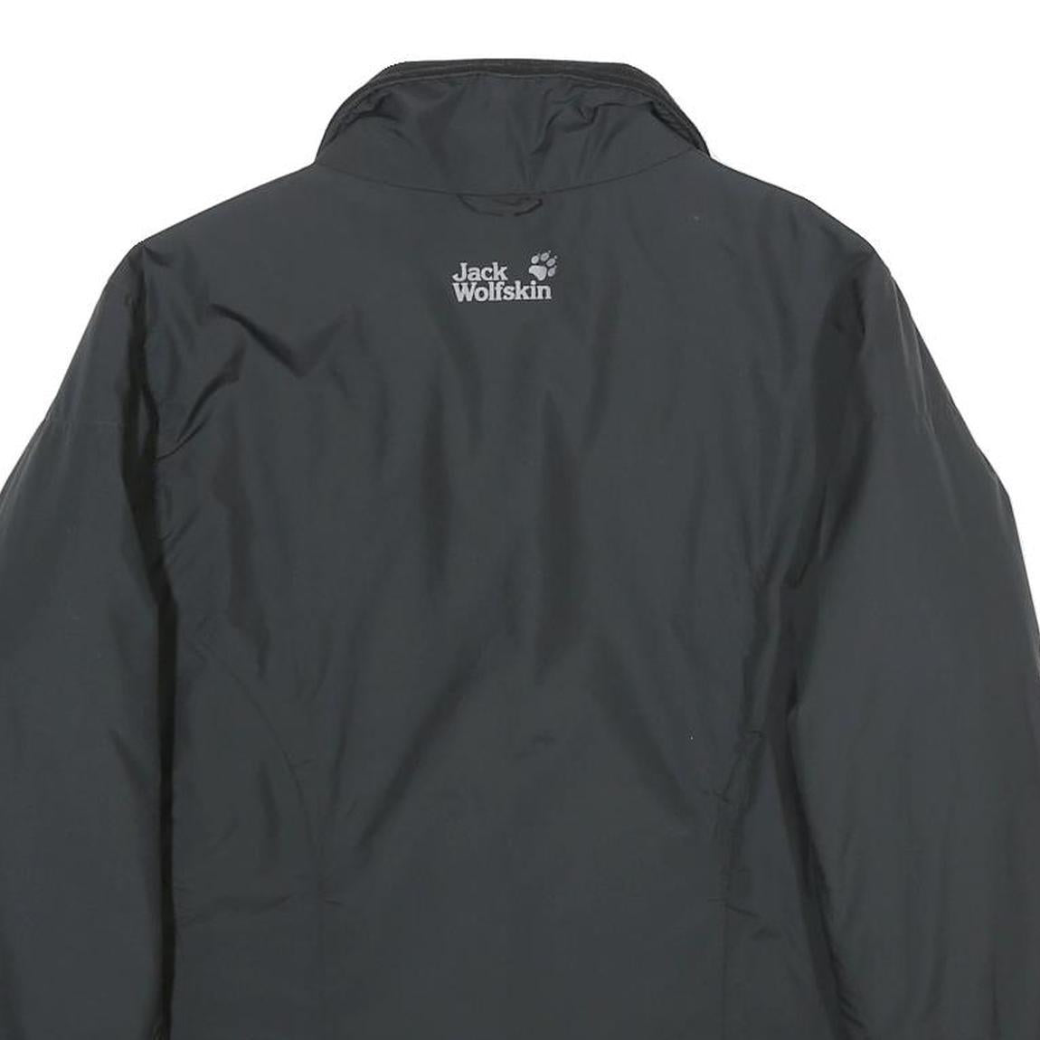 JACK WOLFSKIN Womens Black Outdoor Jacket UK 12 Nylon Zip Lightweight Insulated