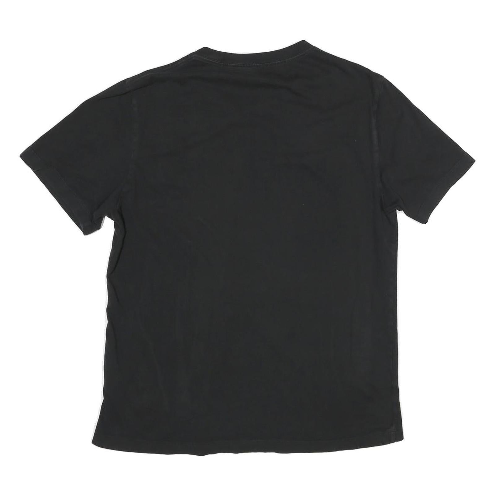 TRUE RELIGION Mens Black Graphic T-Shirt M Short Sleeve Crew Neck Cotton Blend