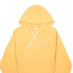 CHAMPION REVERSE WEAVE Mens Yellow Pullover Hoodie S Cotton Blend Casual