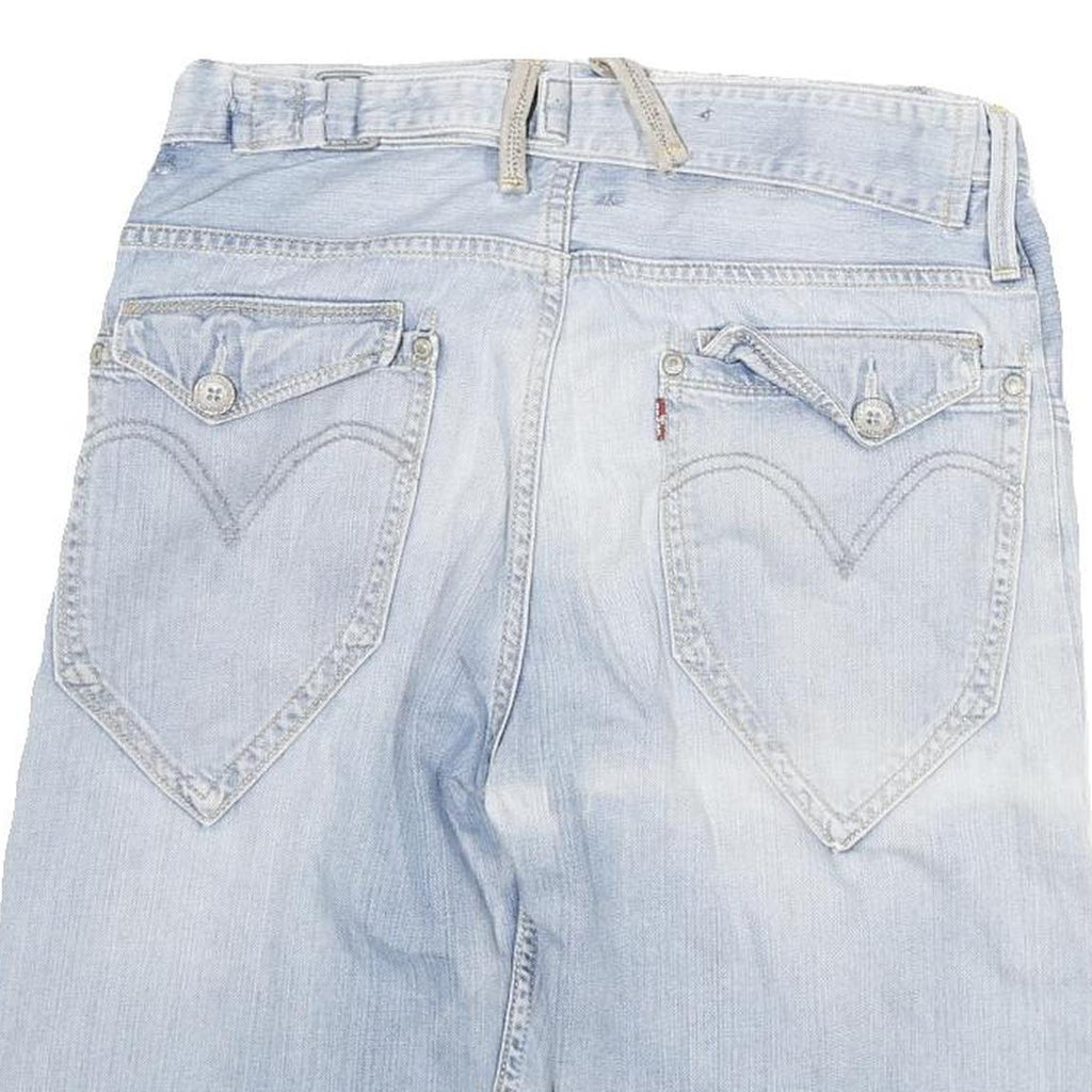 LEVI'S Mens Shorts Blue Casual Denim L W30 Distressed Comfortable Classic Fit