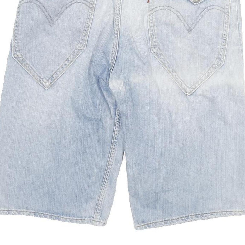 LEVI'S Mens Shorts Blue Casual Denim L W30 Distressed Comfortable Classic Fit