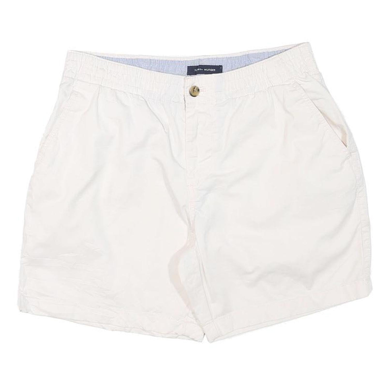 TOMMY HILFIGER Womens Cream Casual Shorts M W29 Cotton Blend Lightweight Summer