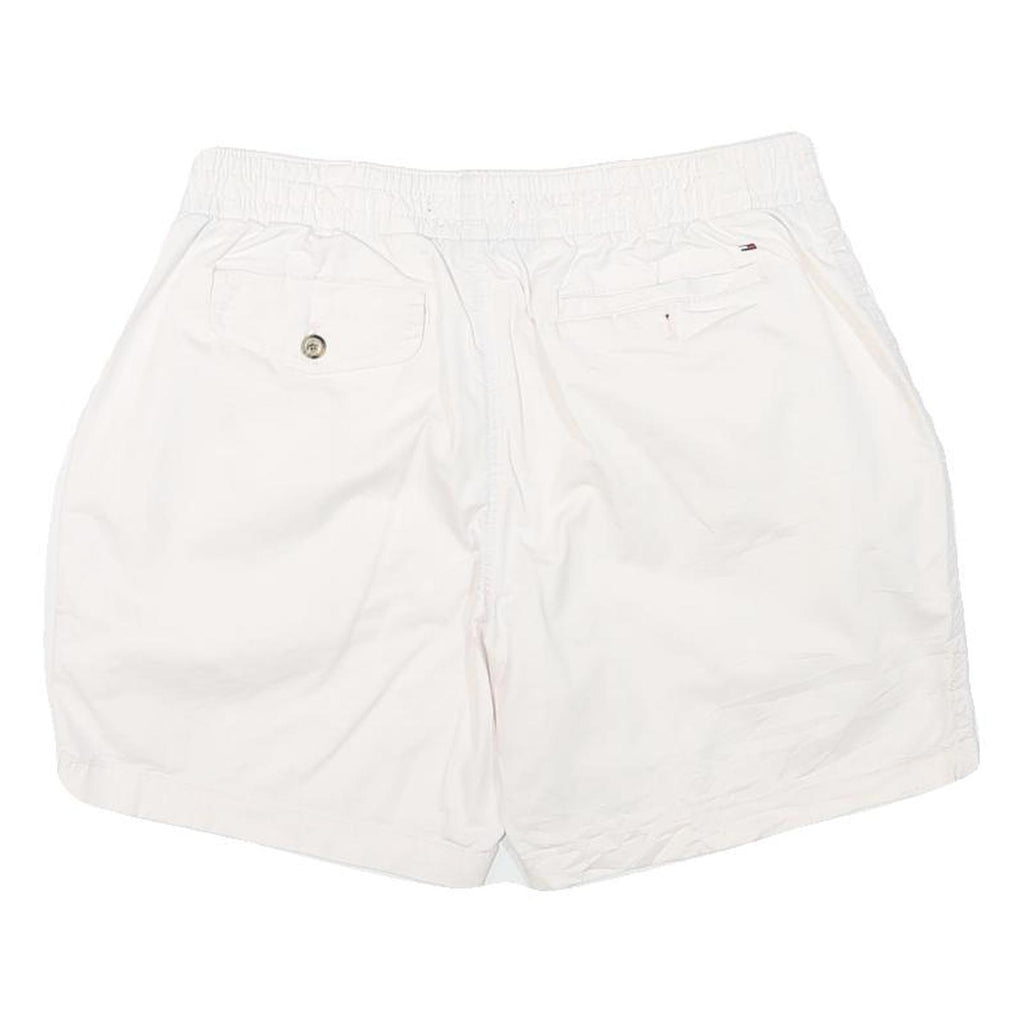 TOMMY HILFIGER Womens Cream Casual Shorts M W29 Cotton Blend Lightweight Summer