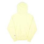 CHAMPION REVERSE WEAVE Womens Yellow Hoodie S Cotton Blend Pullover Casual