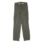 CARHARTT Mens Cotton Blend Green Regular Cargo Trousers W28 L32 Workwear Pockets