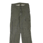 CARHARTT Mens Cotton Blend Green Regular Cargo Trousers W28 L32 Workwear Pockets