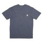 CARHARTT Mens Blue Pocket T-Shirt M Crew Neck Short Sleeve Cotton Classic