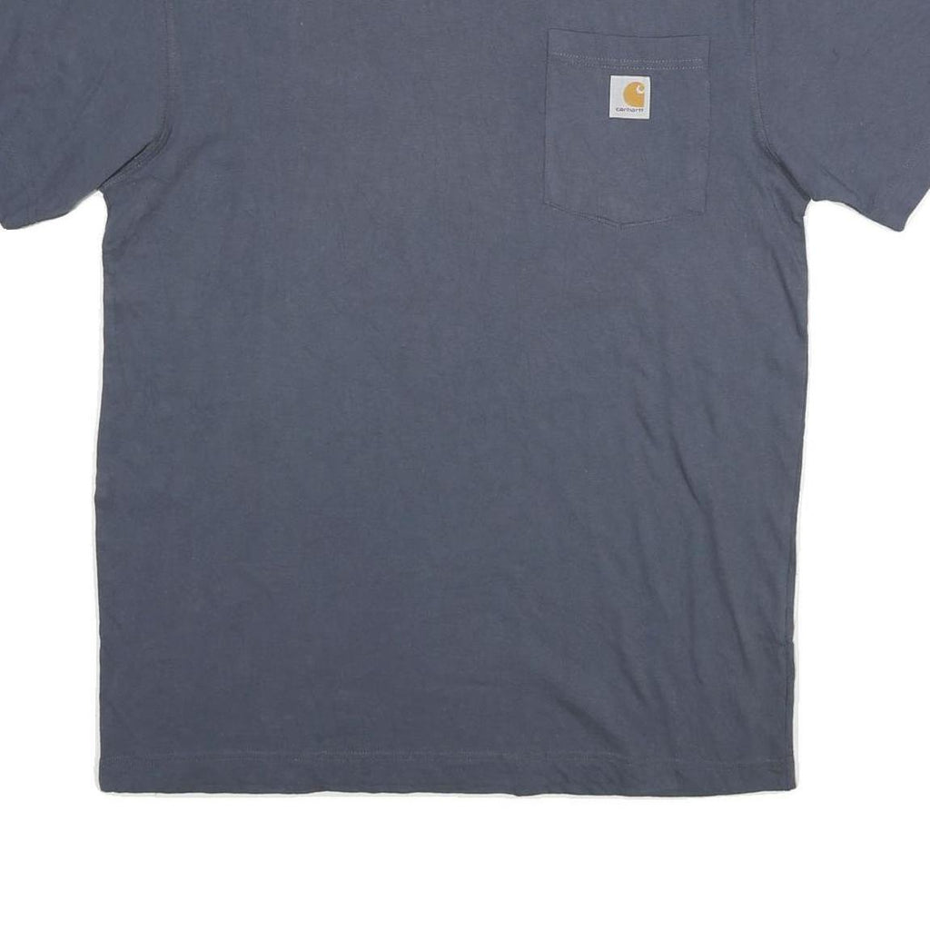 CARHARTT Mens Blue Pocket T-Shirt M Crew Neck Short Sleeve Cotton Classic