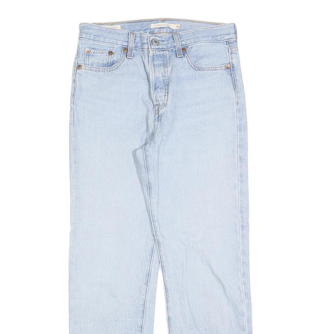 LEVI'S Womens Regular Fit Blue Denim Jeans Button W26 L28 Classic Comfortable