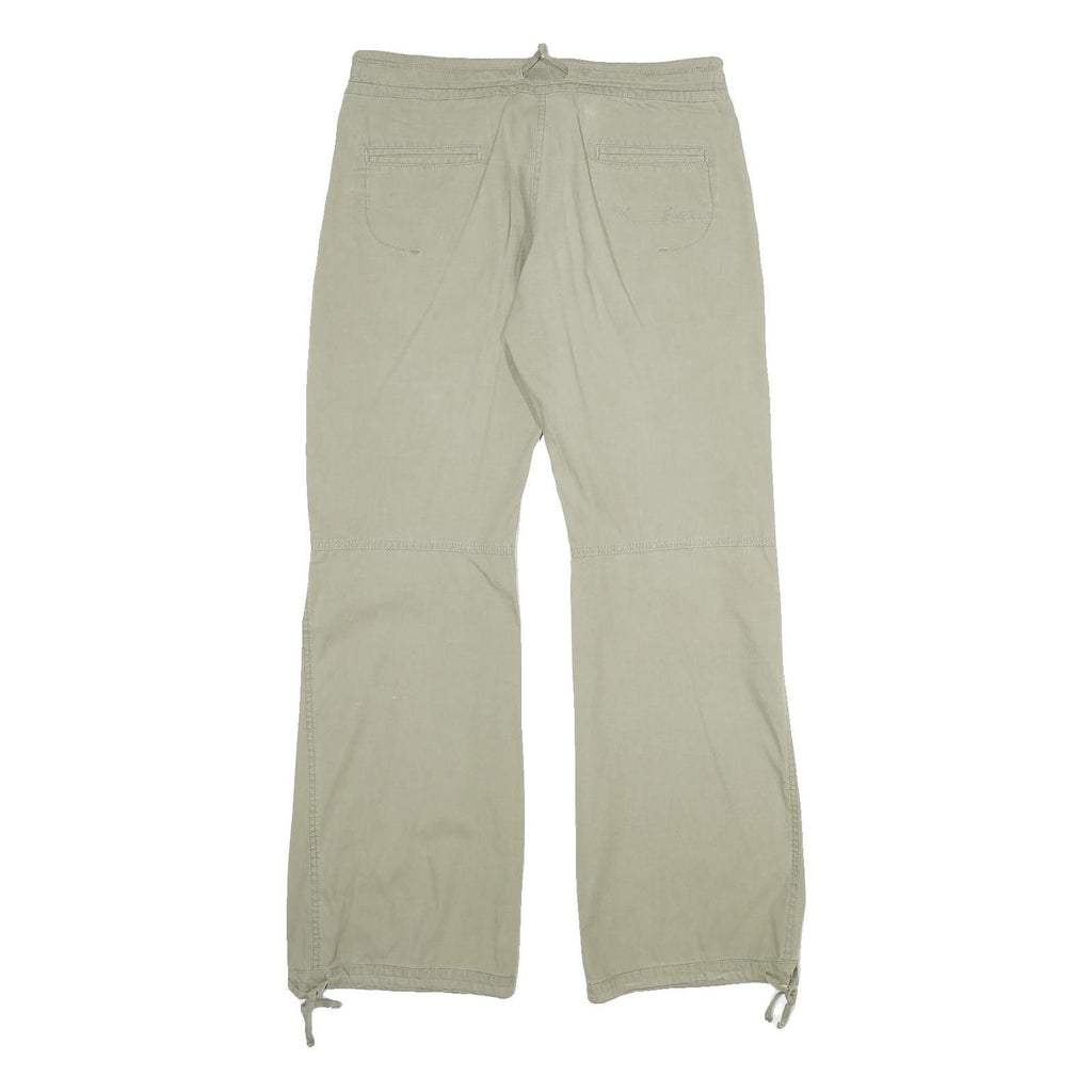 PUMA Womens Cotton Beige Relaxed Tapered Trousers W28 L32 Casual Comfort