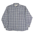 REDHEAD Mens Blue & Grey Check Shirt L Casual Cotton Blend Long Sleeve Two