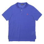 POLO RALPH LAUREN Boys Blue Short Sleeve Polo Shirt L Cotton Classic Fit