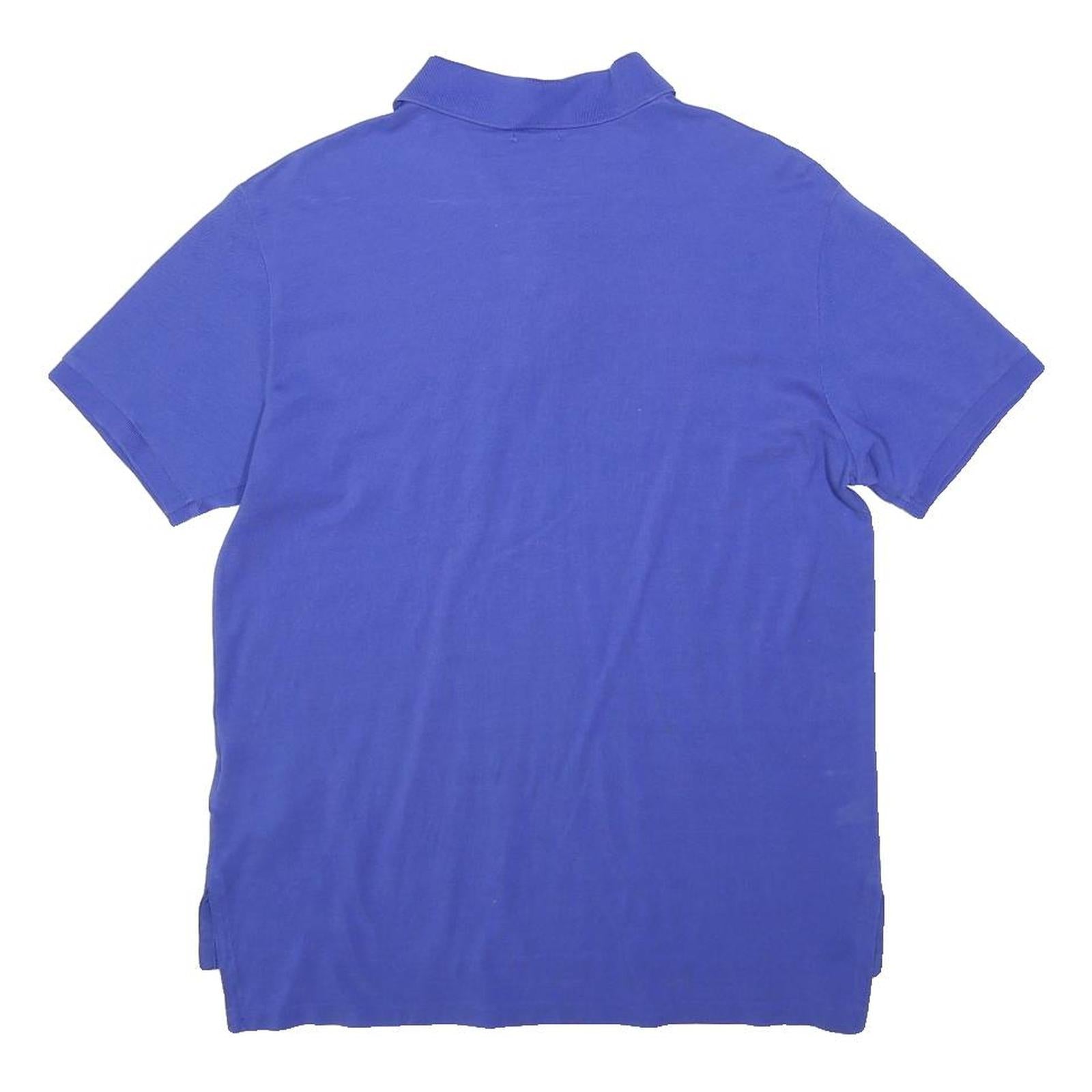 POLO RALPH LAUREN Boys Blue Short Sleeve Polo Shirt L Cotton Classic Fit