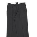 Womens Black Regular Fit Straight Leg Trousers W28 L28 Classic Zip Closure