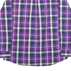 CHAPS Mens Purple & Navy Check Shirt XL Button-Down Collar Casual Cotton