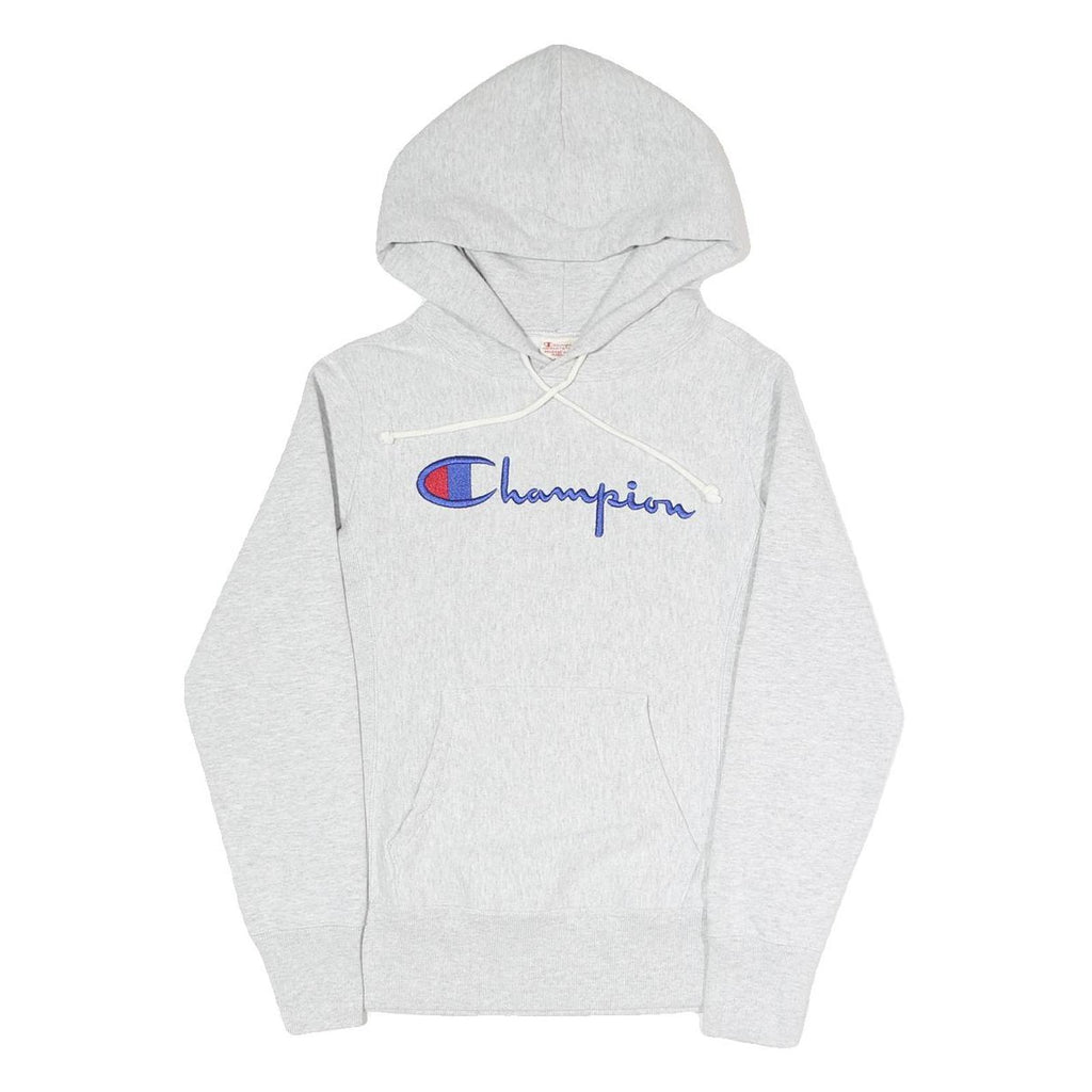 CHAMPION REVERSE WEAVE Mens Grey Hoodie XS Cotton Blend Pullover Hooded