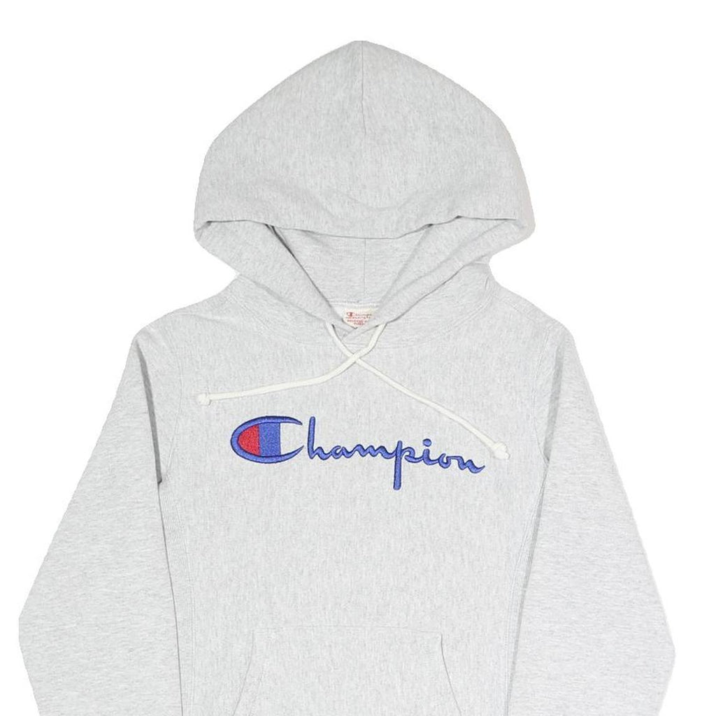 CHAMPION REVERSE WEAVE Mens Grey Hoodie XS Cotton Blend Pullover Hooded
