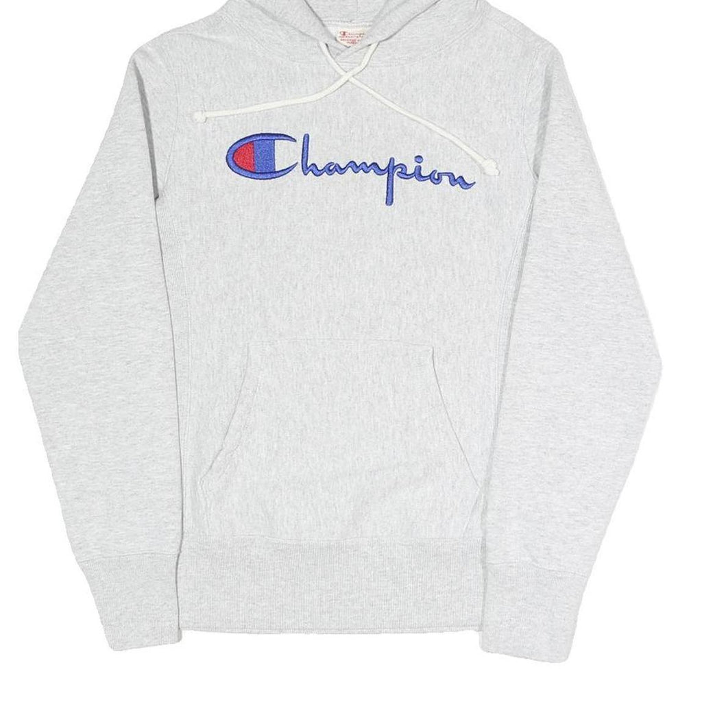 CHAMPION REVERSE WEAVE Mens Grey Hoodie XS Cotton Blend Pullover Hooded