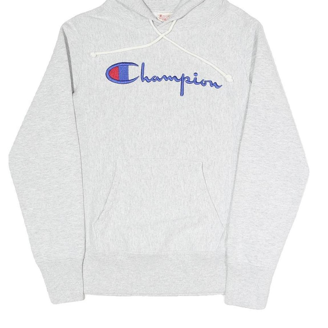 CHAMPION REVERSE WEAVE Mens Grey Hoodie XS Cotton Blend Pullover Hooded