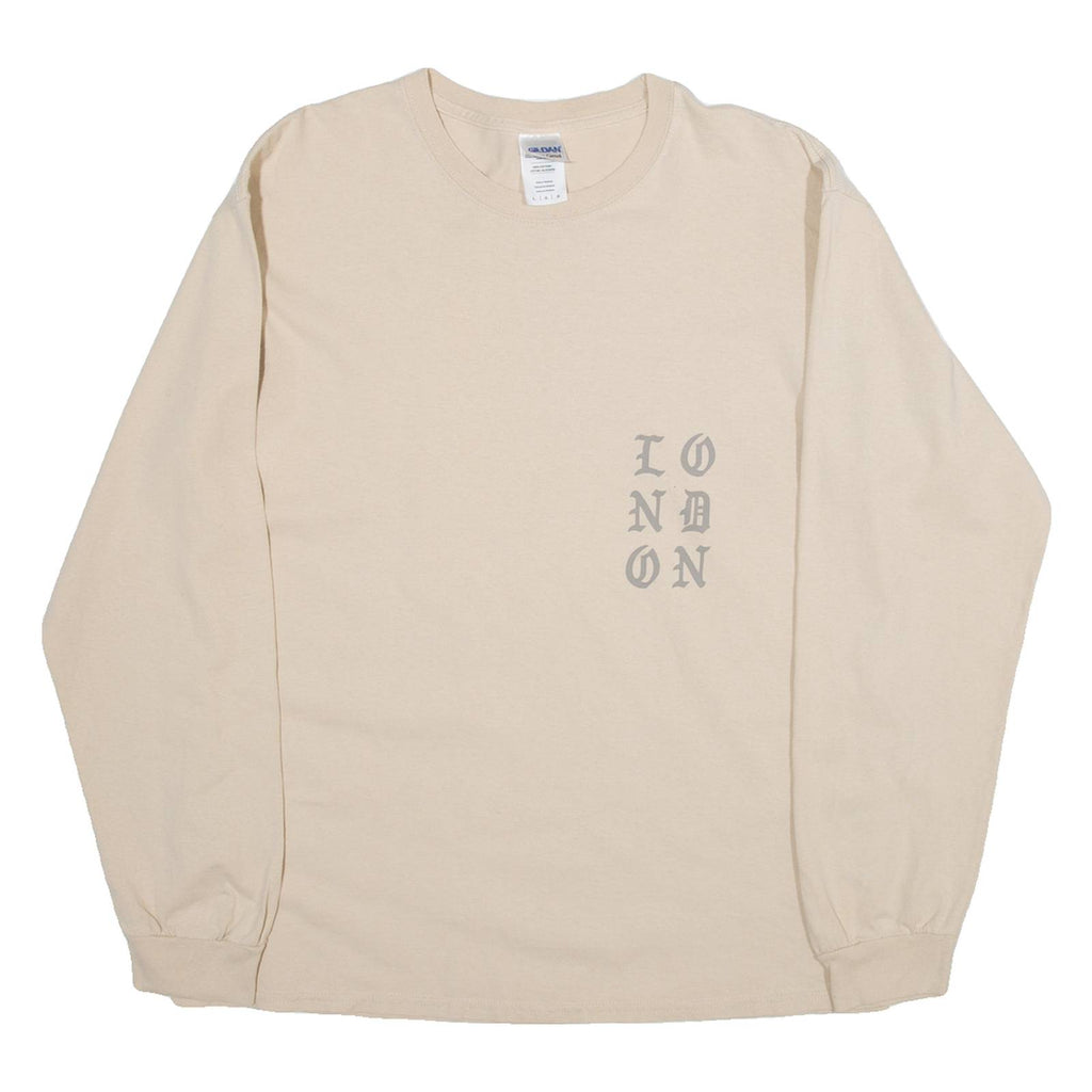GILDAN Mens T-Shirt Pink Long Sleeve L