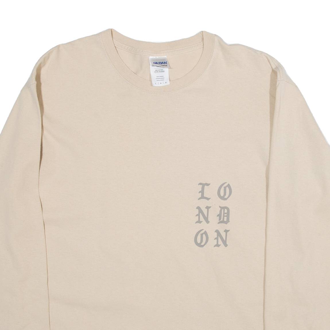 GILDAN Mens T-Shirt Pink Long Sleeve L
