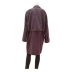 SPORTS& CLASSICS Womens Burgundy Cotton Blend Jacket UK 14 Button Closure