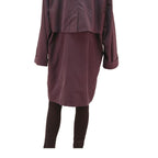 SPORTS& CLASSICS Womens Burgundy Cotton Blend Jacket UK 14 Button Closure