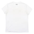 UNDER ARMOUR Mens White V-Neck T-Shirt M Cotton Blend Athletic Casual Sports
