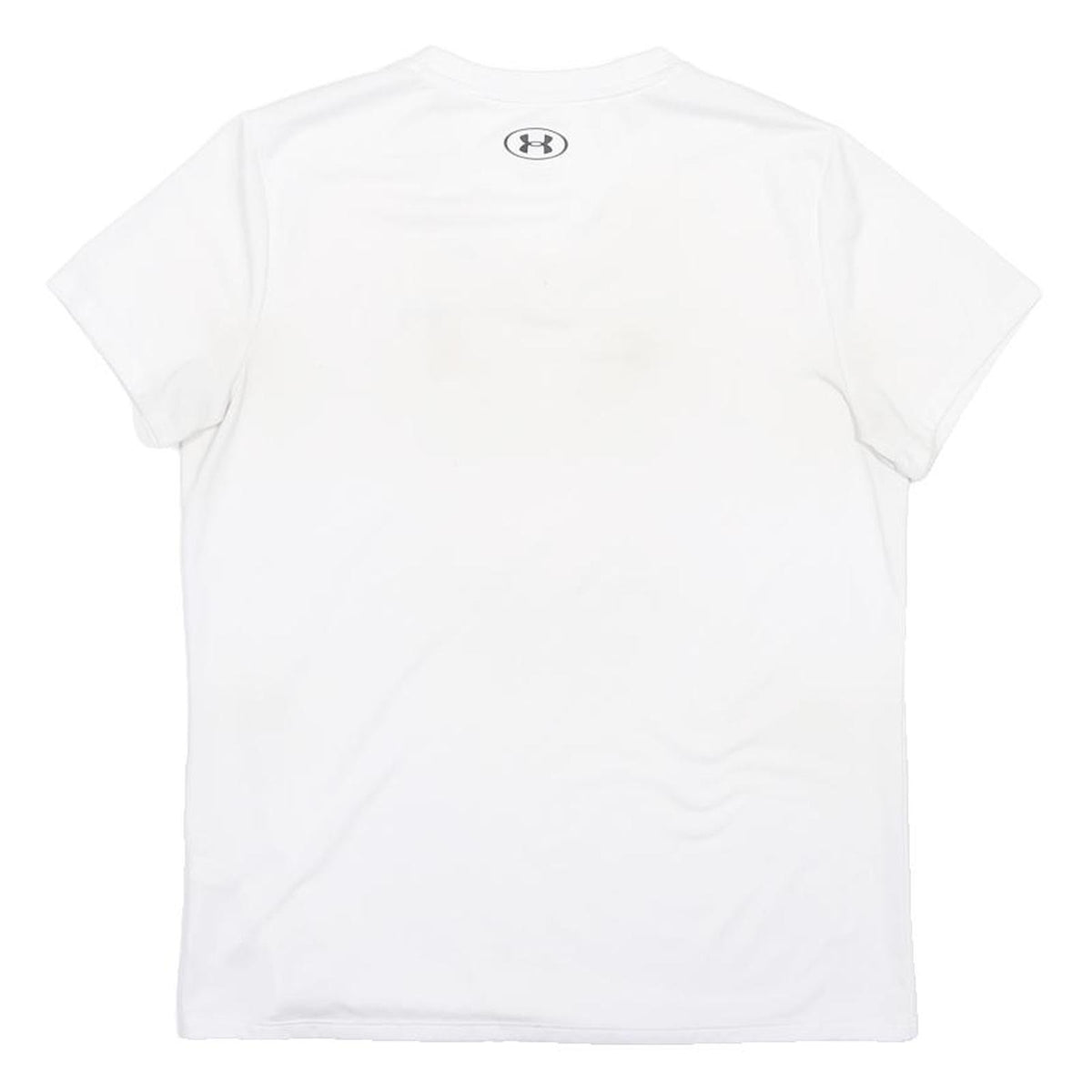 UNDER ARMOUR Mens White V-Neck T-Shirt M Cotton Blend Athletic Casual Sports