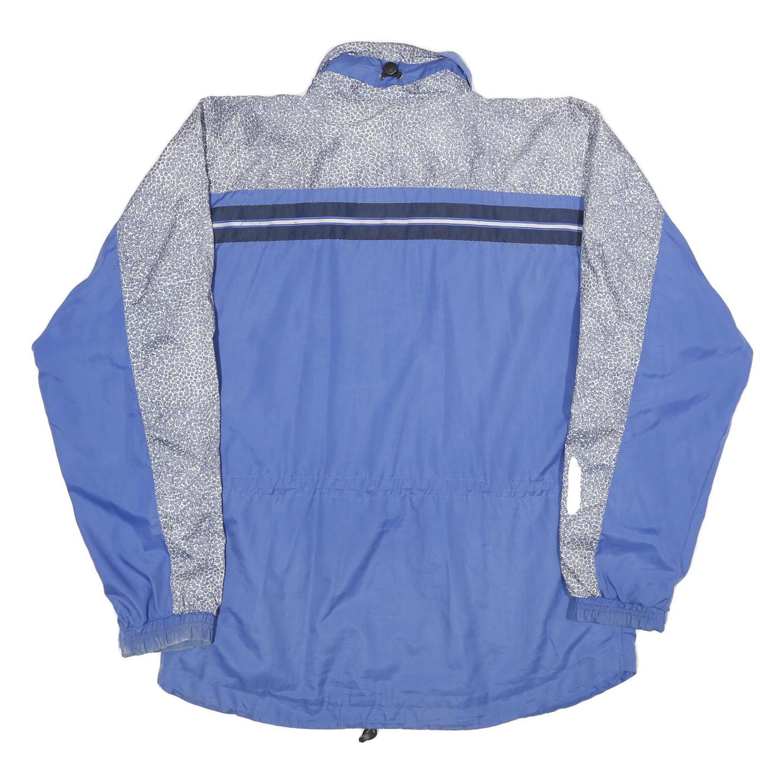 ODLO Mens Blue & Grey Pattern Track Jacket XL Lightweight Zip Casual Sportswear