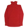 ADIDAS Mens Red Plain Cotton Pullover Jumper Roll Neck Basic Knit M