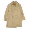 Womens Beige Button Front Polyester Blend Jacket M Plain Winter Classic