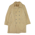 Womens Beige Button Front Polyester Blend Jacket M Plain Winter Classic