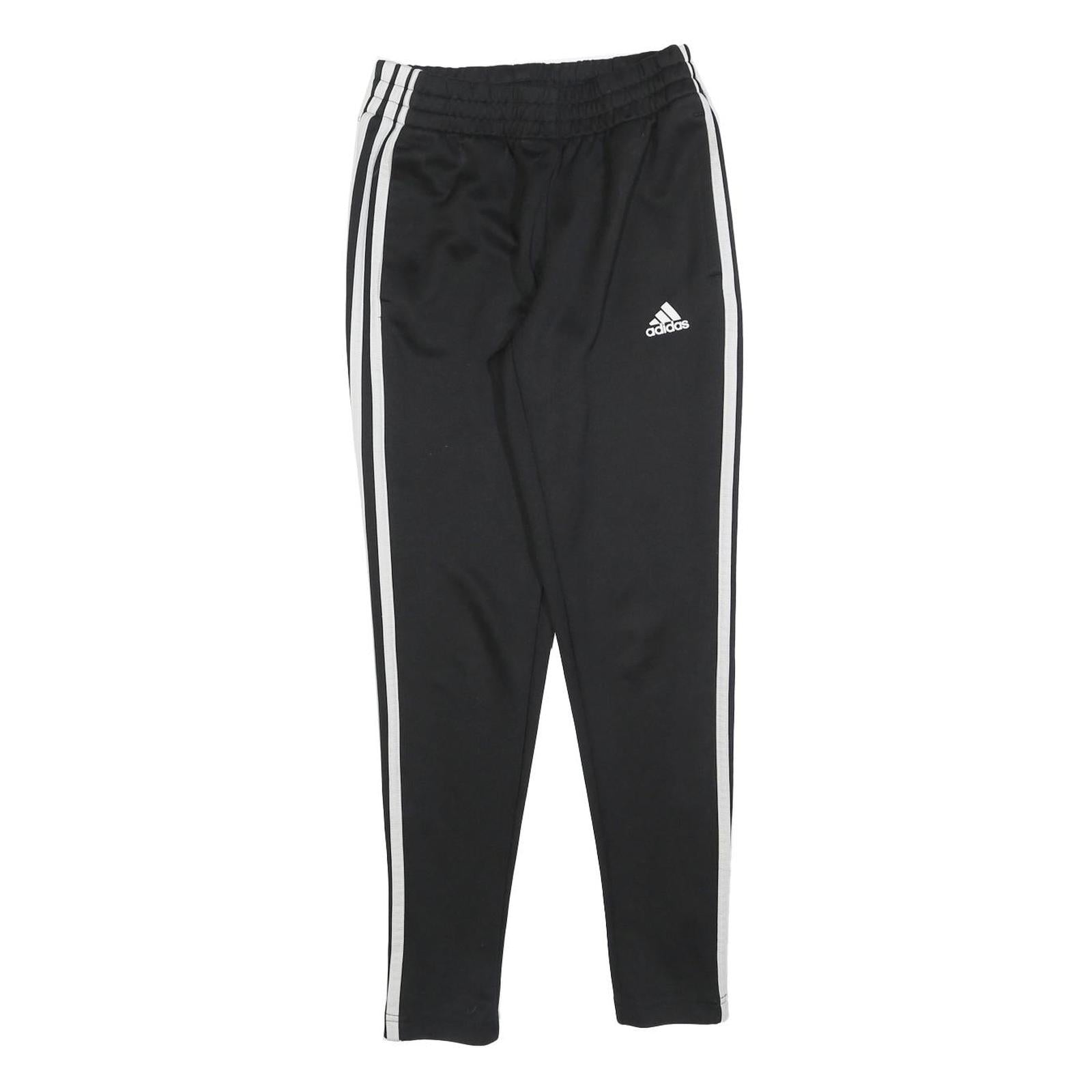 ADIDAS Womens Joggers Black & White Slim Tapered XS W25 L28 Athletic Bottoms