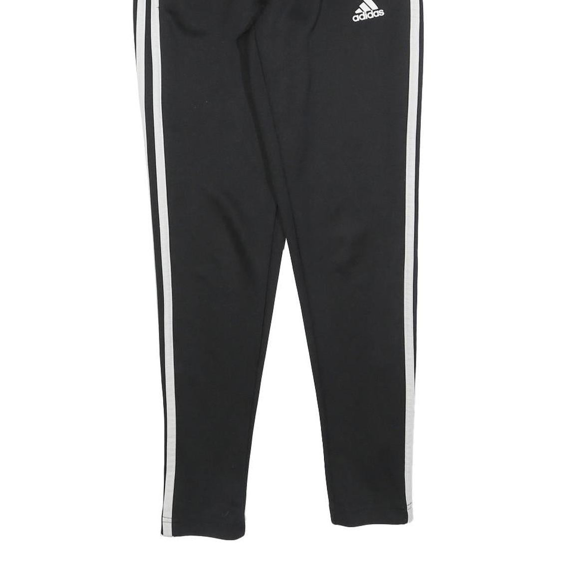 ADIDAS Womens Joggers Black & White Slim Tapered XS W25 L28 Athletic Bottoms