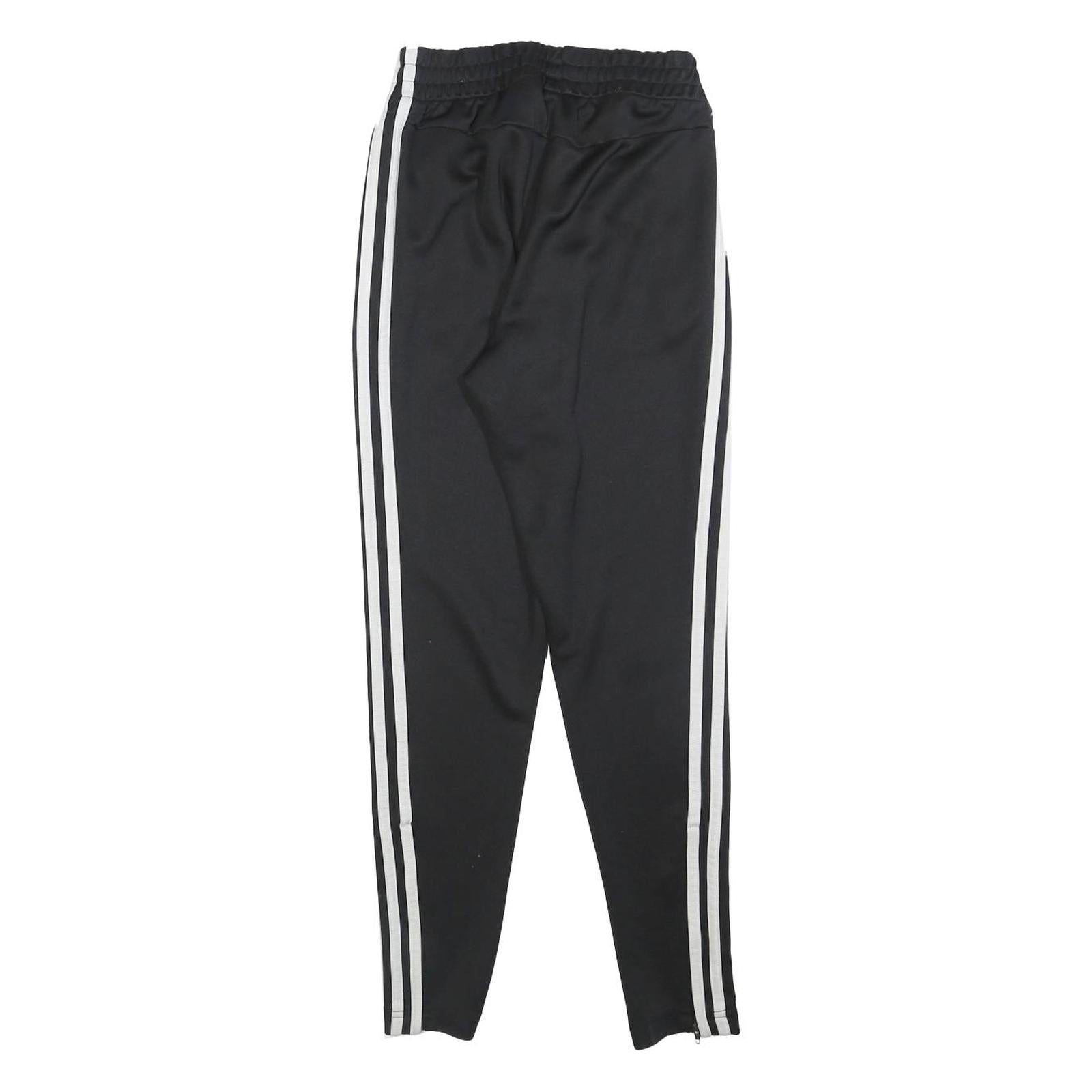 ADIDAS Womens Joggers Black & White Slim Tapered XS W25 L28 Athletic Bottoms