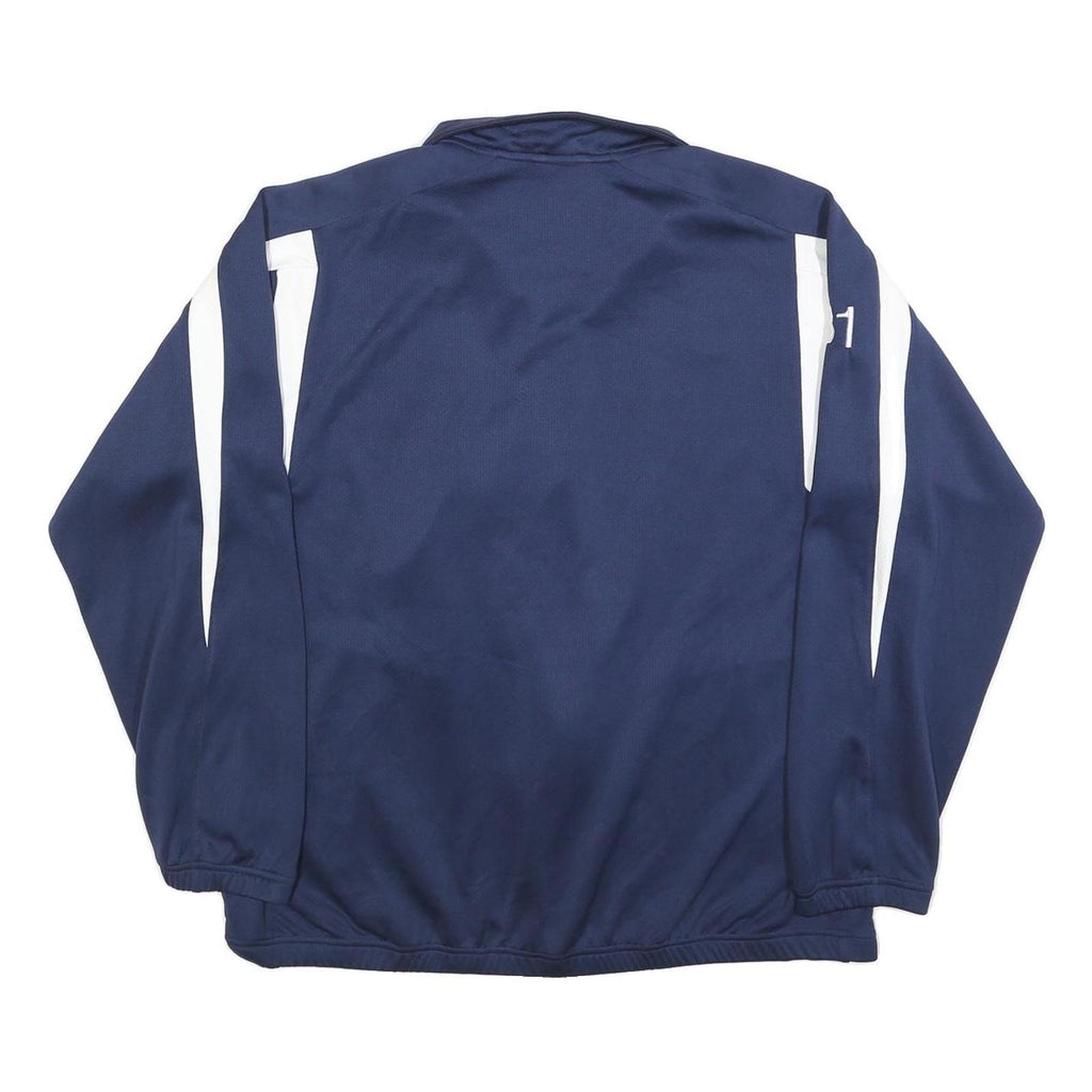 NIKE Mens Navy Blue Basketball Zip Jacket XL Polyester Blend Sports Team Logo