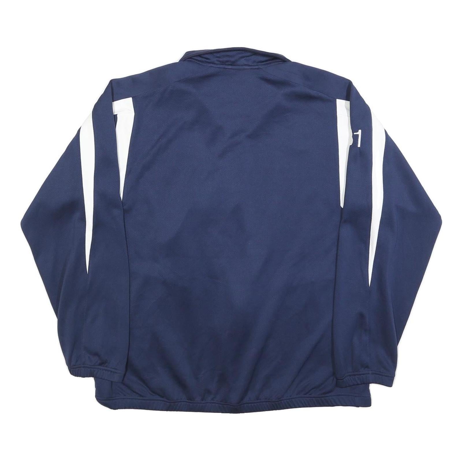 NIKE Mens Navy Blue Basketball Zip Jacket XL Polyester Blend Sports Team Logo