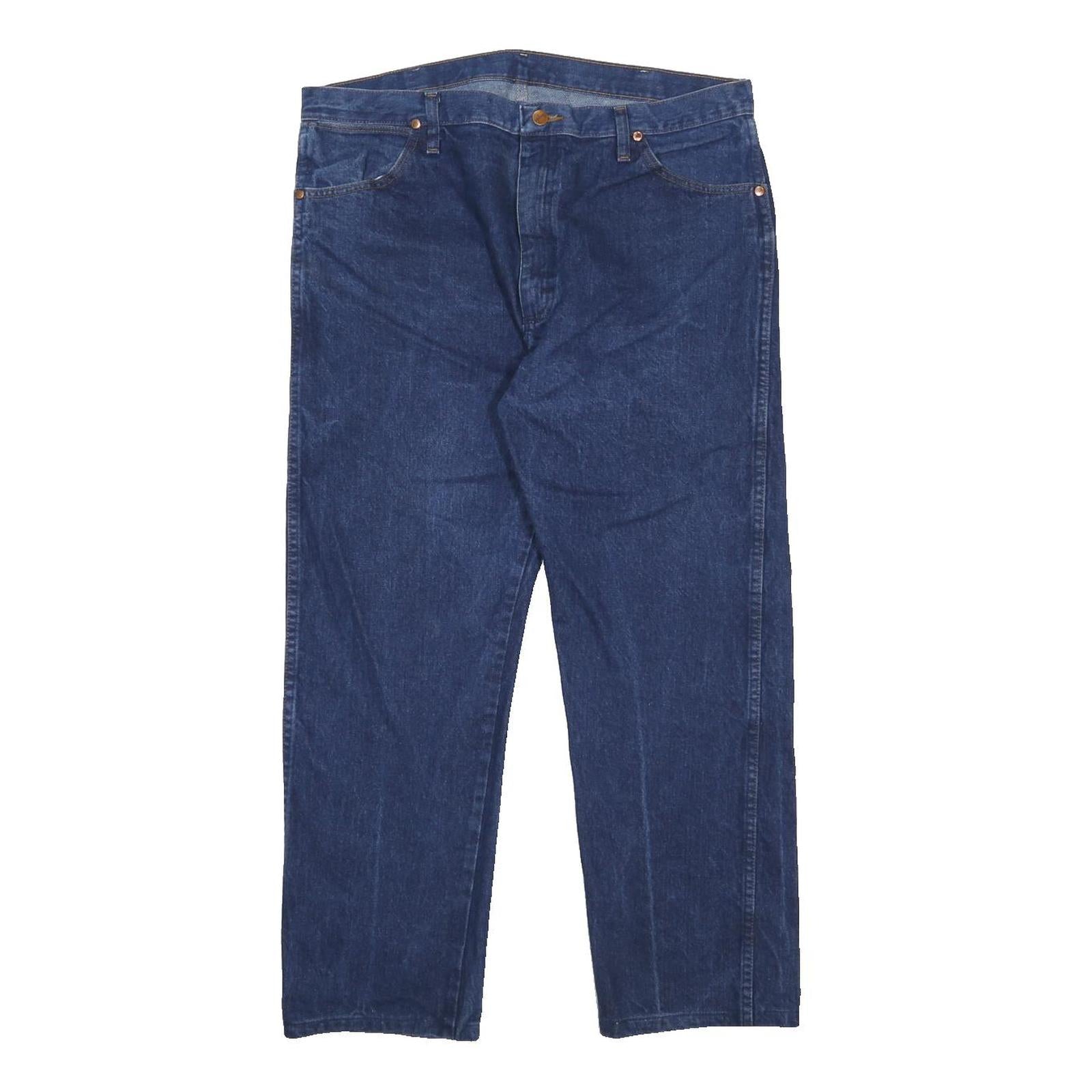 WRANGLER Mens Jeans Blue Regular Straight Denim Medium W37 L28 Classic Comfort