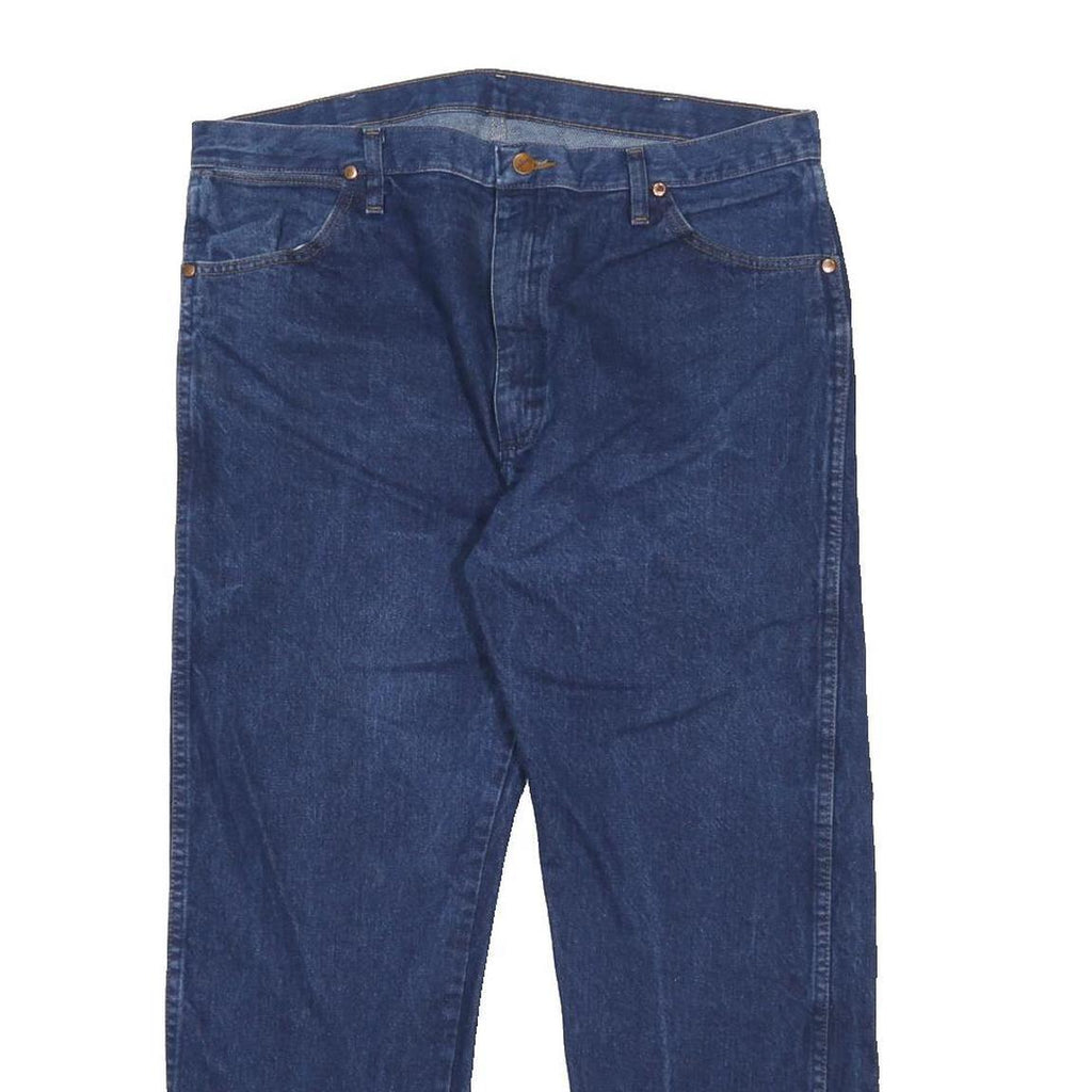 WRANGLER Mens Jeans Blue Regular Straight Denim Medium W37 L28 Classic Comfort