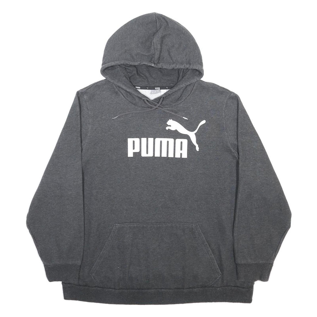 PUMA Womens Grey Hoodie 2XL Cotton Blend Pullover Casual Sportswear