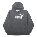 PUMA Womens Grey Hoodie 2XL Cotton Blend Pullover Casual Sportswear