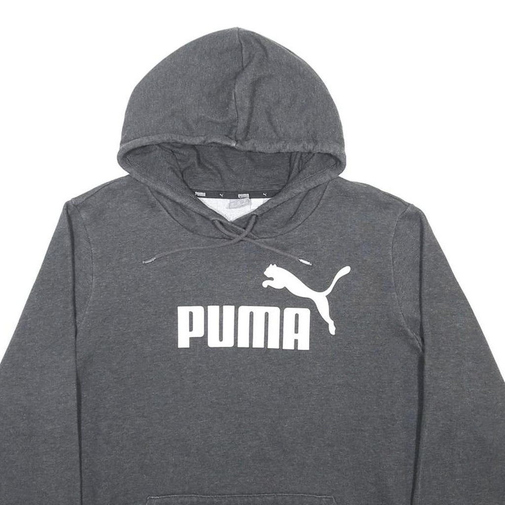 PUMA Womens Grey Hoodie 2XL Cotton Blend Pullover Casual Sportswear