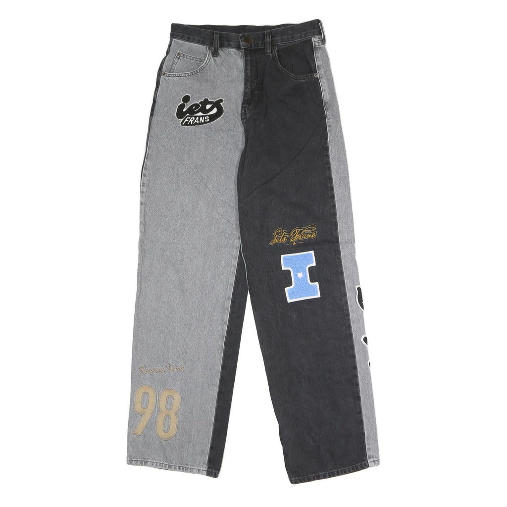 IETS FRANS Womens Jeans Black & Grey Regular Straight Denim Medium W27 L32