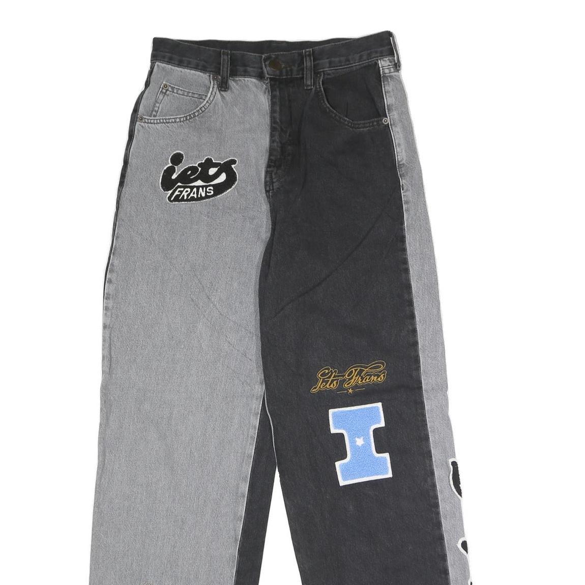 IETS FRANS Womens Jeans Black & Grey Regular Straight Denim Medium W27 L32